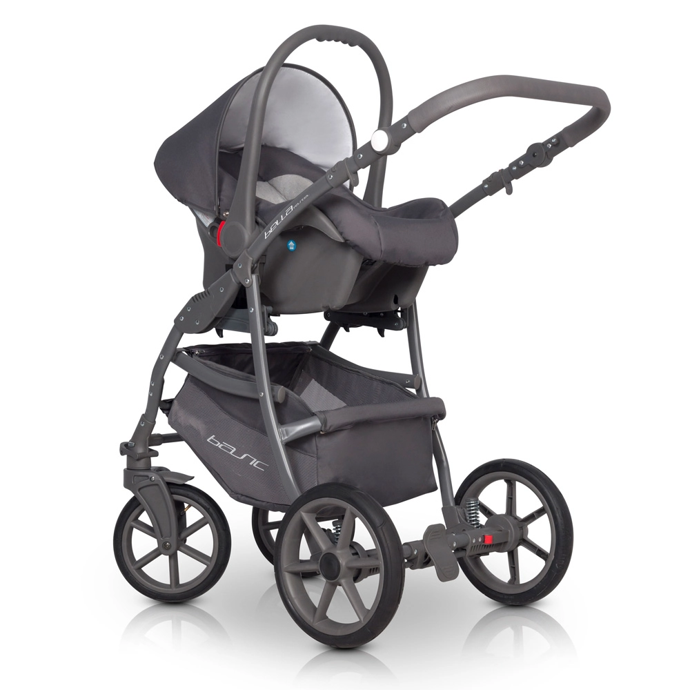 Коляска 3 в 1 Riko Basic Bella Pastel 01 серый