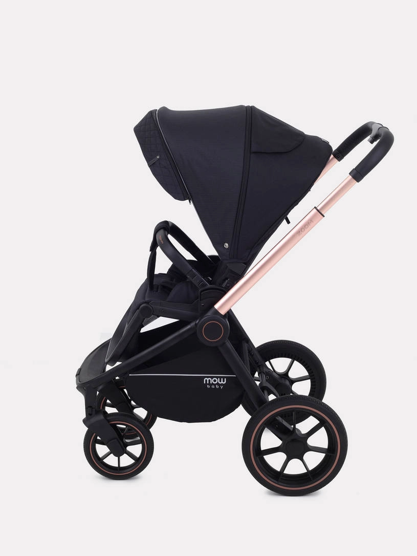 Коляска 2 в 1 MOWBaby ZOOM PU RA086 Gold Black
