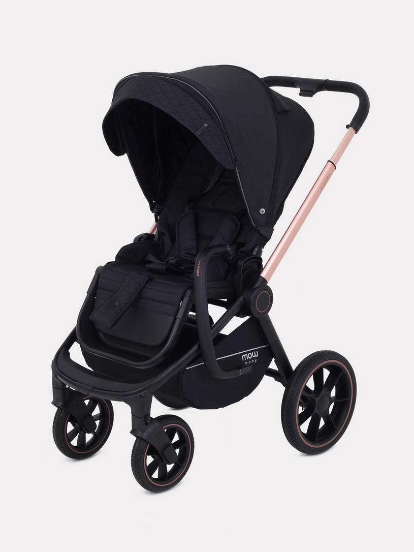 Коляска 2 в 1 MOWBaby ZOOM PU RA086 Gold Black