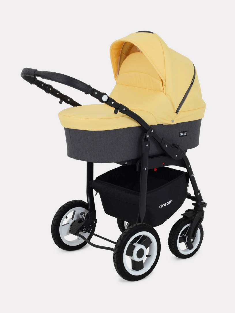 Коляска 3 в 1 Rant Dream 07 серый-желтый