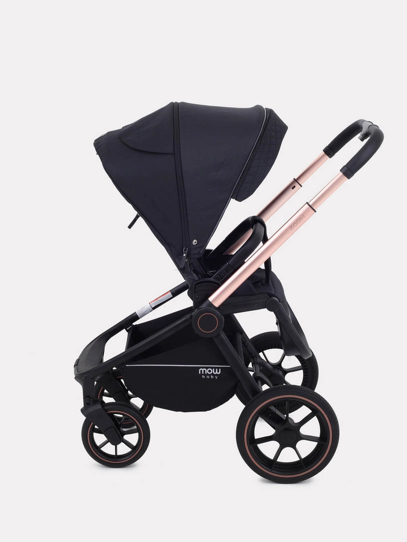 Коляска 2 в 1 MOWBaby ZOOM PU RA086 Gold Black