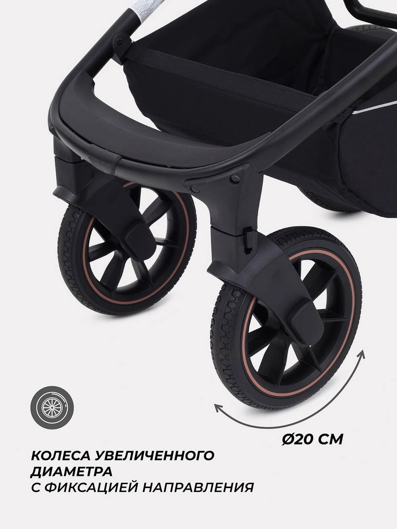 Коляска 2 в 1 MOWBaby ZOOM PU RA086 Gold Black
