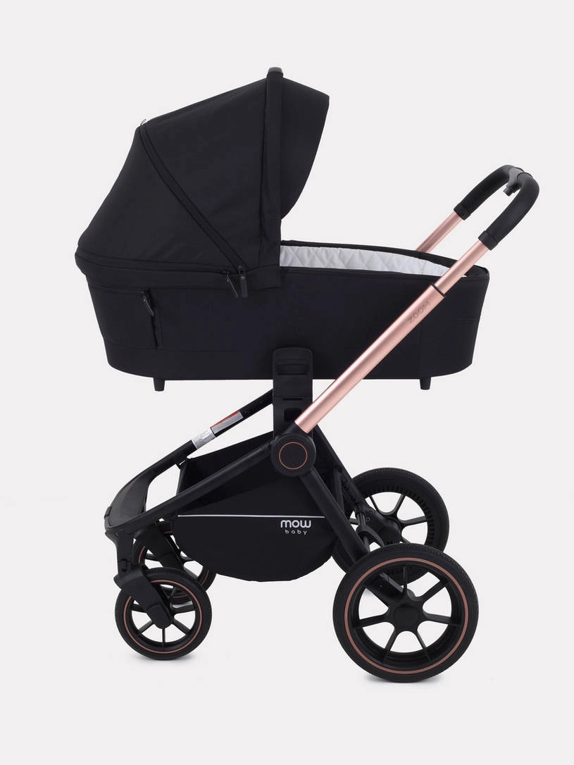 Коляска 2 в 1 MOWBaby ZOOM PU RA086 Gold Black