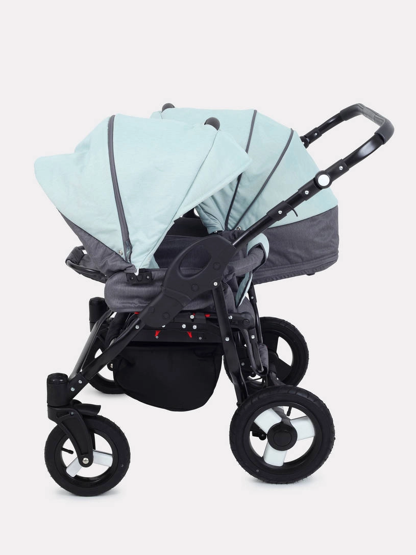 Коляска для двойни 2 в 1 Rant Dream Duo 04 серый-мятный