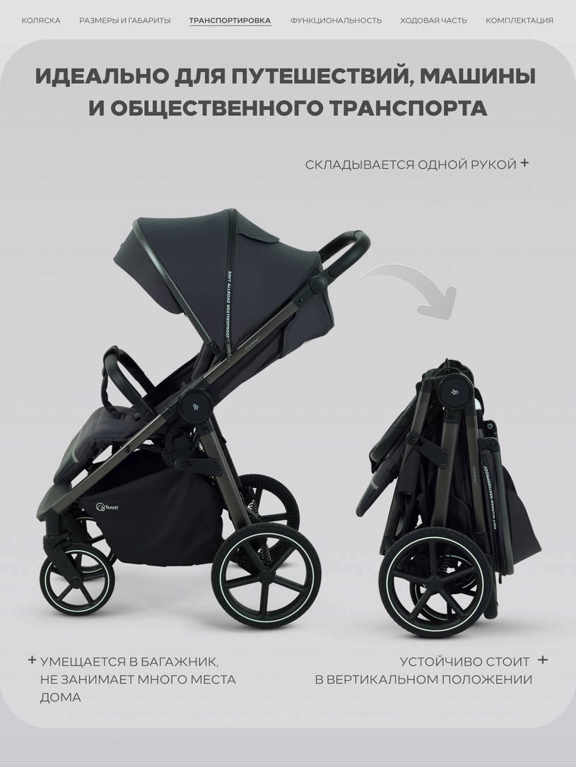 Коляска прогулочная Rant Caspia Soft 2026 Graphite