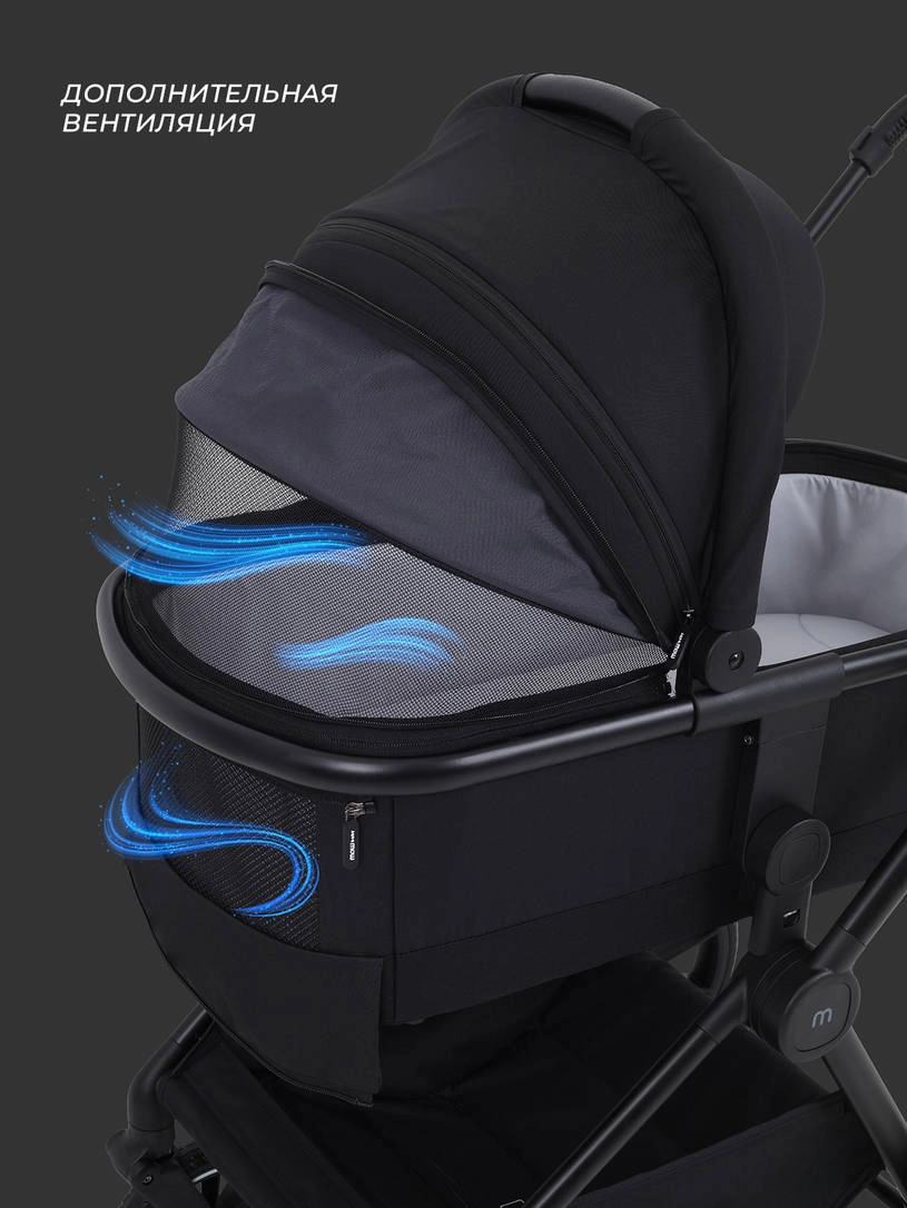 Коляска 3 в 1 Mowbaby Amber Black