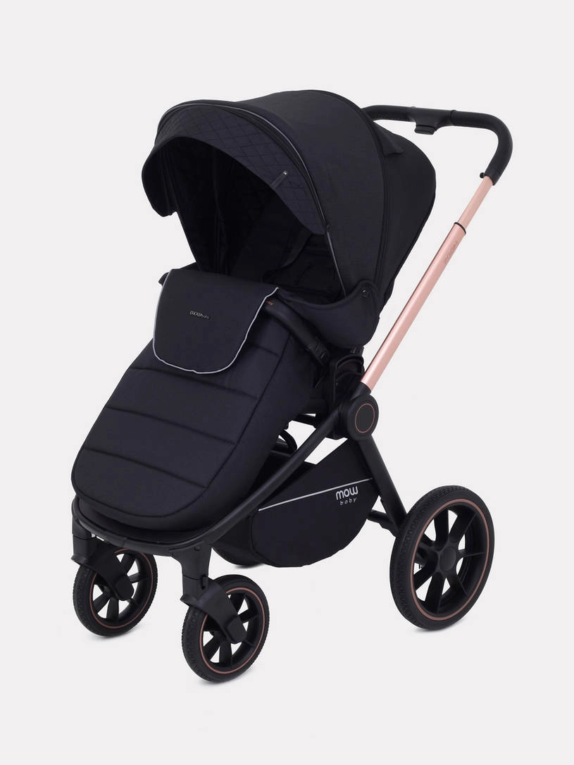 Коляска 2 в 1 MOWBaby ZOOM PU RA086 Gold Black