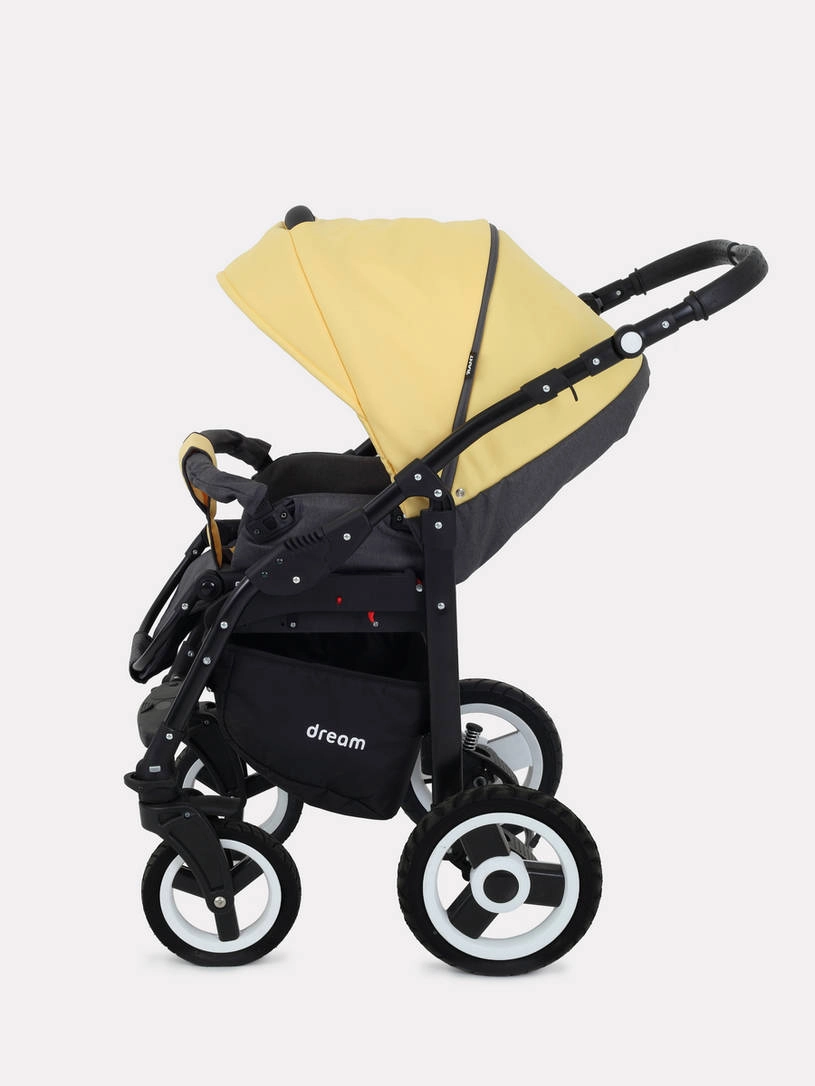 Коляска 3 в 1 Rant Dream 07 серый-желтый