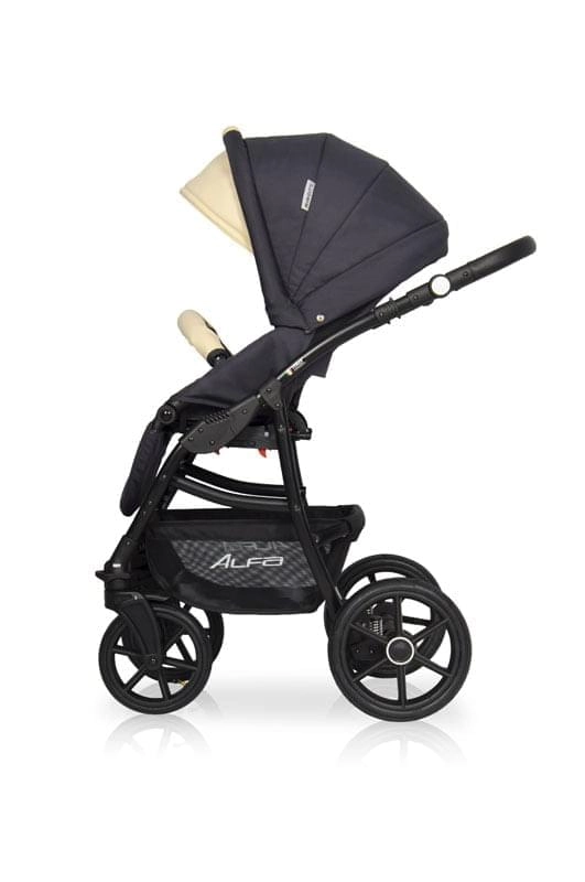 Коляска 2 в 1 Riko Basic Alfa Ecco 05 черно-бежевый