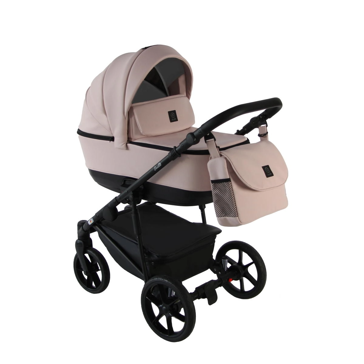 Детская коляска Sevillababy Tisso 2 в 1 пудровый экокожа