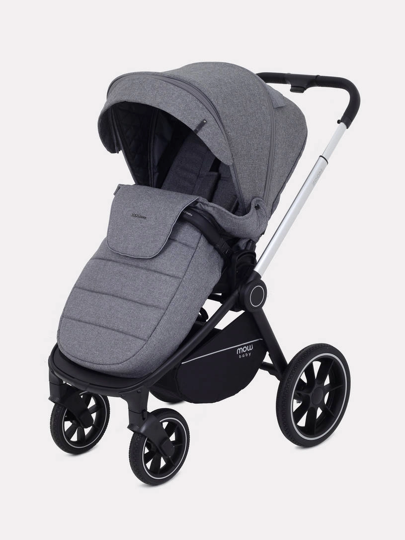 Коляска 2 в 1 MOWBaby ZOOM PU RA086 Silver Grey