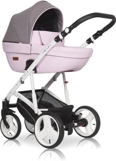 Коляска 2 в 1 Riko Basic Aicon 05 серо-розовый