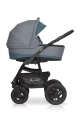 Коляска 2 в 1 Riko Basic Alfa 08 серо-бирюзовый