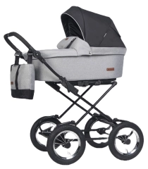 Коляска 2 в 1 RIKO BASIC BELLA LUX CLASSIC 02 серый