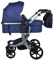 Коляска трансформер Farfello Aimile Original (New Silver) 608L (Синий)