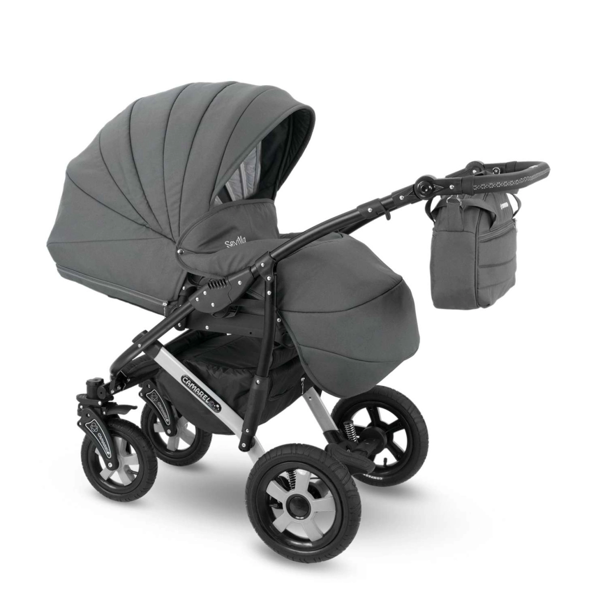 Коляска Camarelo Sevilla WXSE 3 в 1 темно-серый