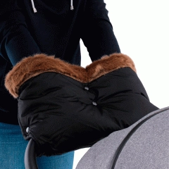 Муфта для рук на коляску Топотушки Престиж черный