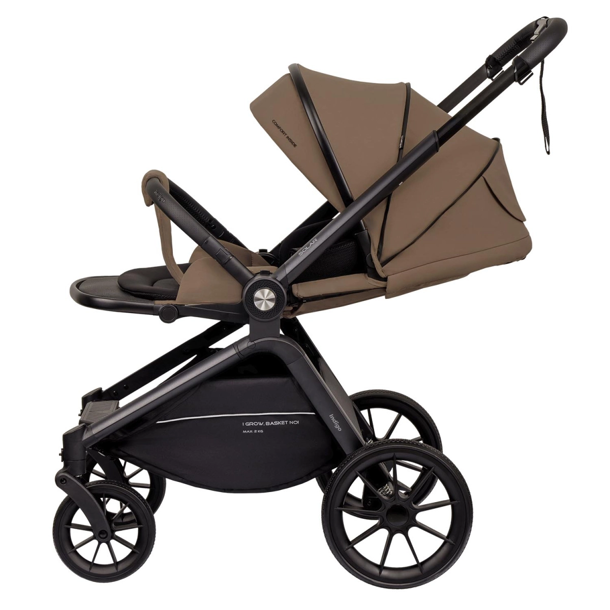 Коляска 2 в 1 Indigo SOLAR темно-бежевый