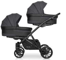 Коляска для двойни 2 в 1 Riko Team 2020 темно-серый
