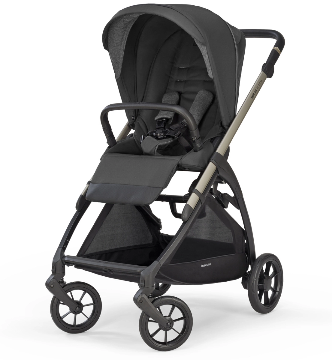 Коляска 3 в 1 Inglesina Electa с подставкой под люльку Stand Up, Upper Black