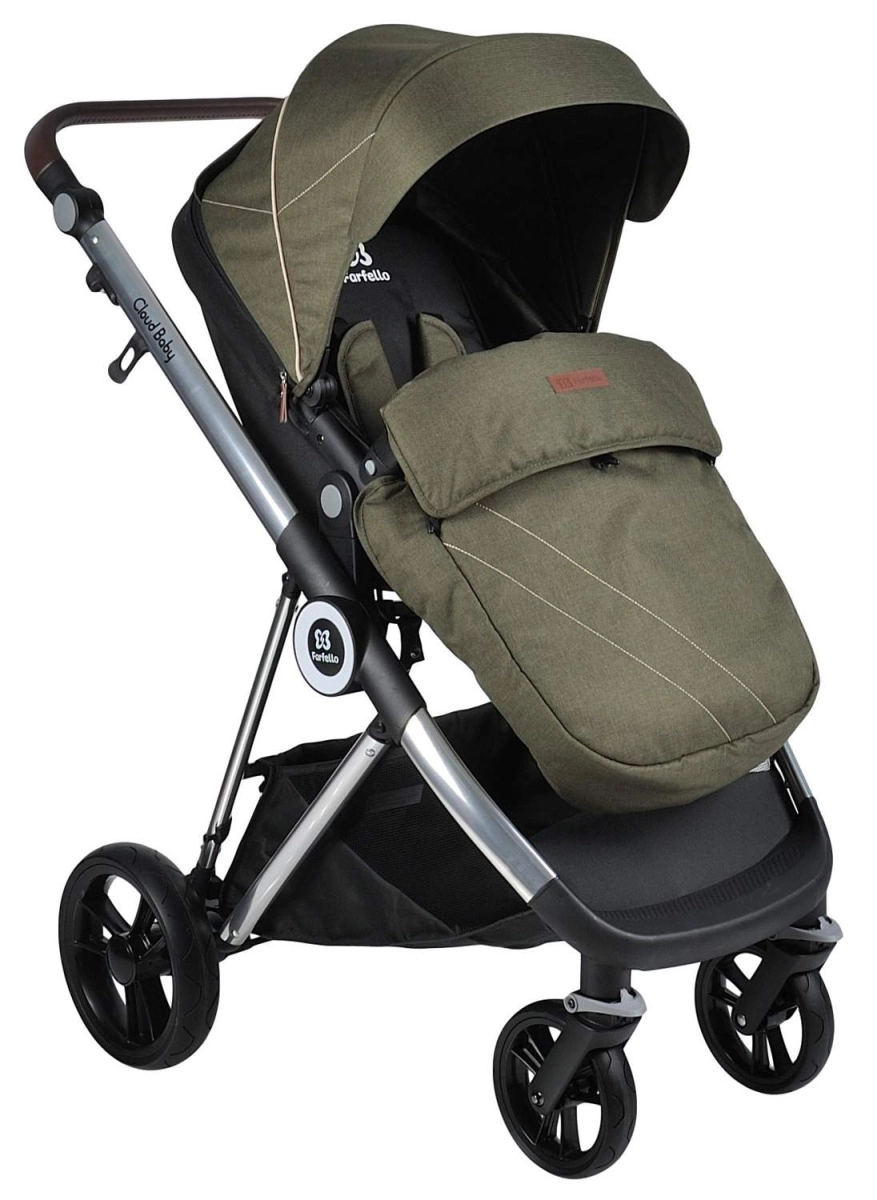 Коляска модульная 2 в 1 Farfello Cloud Baby CB (CB-11 Хаки)