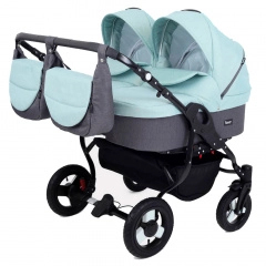 Коляска для двойни 2 в 1 Rant Dream Duo 04 серый-мятный