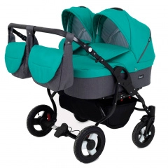 Коляска для двойни 2 в 1 Rant Dream Duo 08 серый-темно-зеленый
