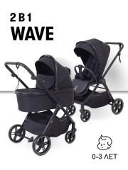 Коляска 2 в 1 Rant Basic Wave Black