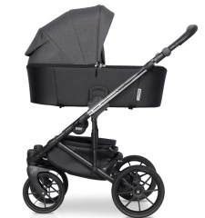 Коляска 2 в 1 Riko Basic Vest Lux 02 Platinum темно-серый