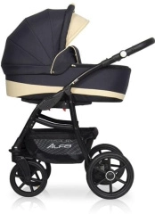 Коляска 2 в 1 Riko Basic Alfa Ecco 05 черно-бежевый