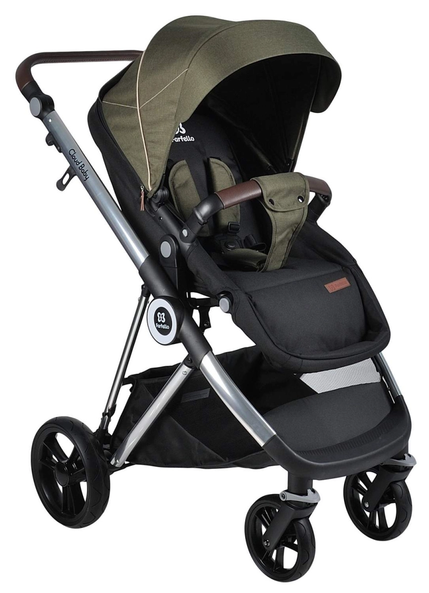 Коляска модульная 2 в 1 Farfello Cloud Baby CB (CB-11 Хаки)