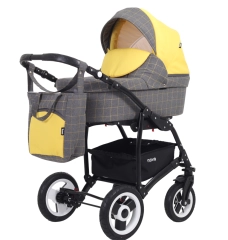 Коляска 2 в 1 Rant Nova 05 серый-желтый