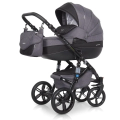 Коляска 3 в 1 Riko Bruno Natural 07 черный