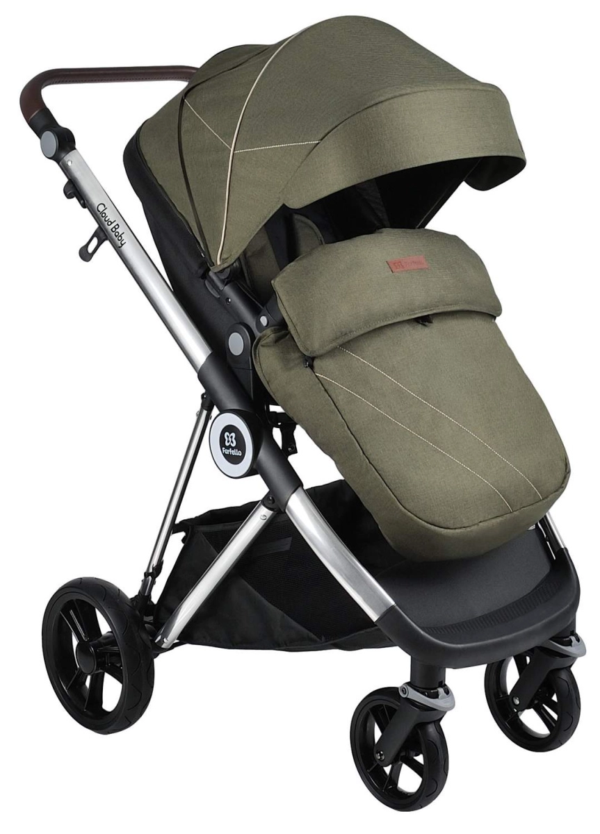 Коляска модульная 2 в 1 Farfello Cloud Baby CB (CB-11 Хаки)