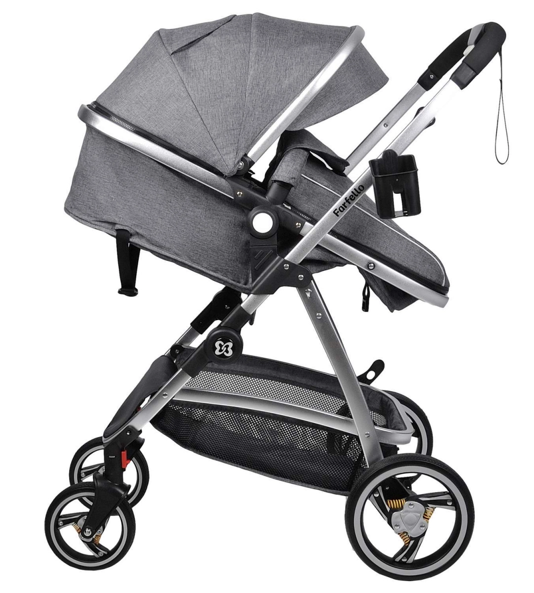 Коляска трансформер Farfello Pristina (Серый PS-11)