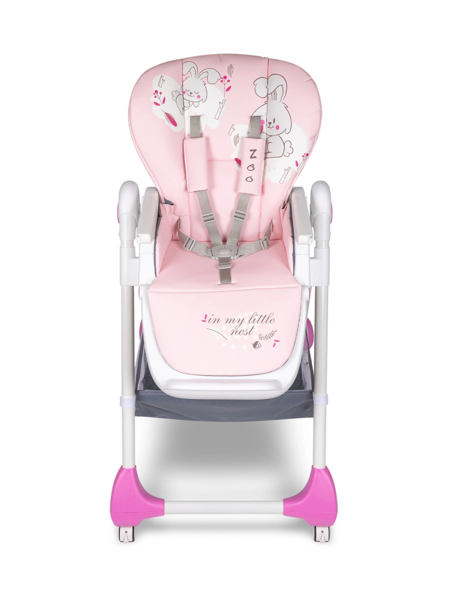 Стульчик для кормления Sevillababy Zoo Pink, розовый, зайчик