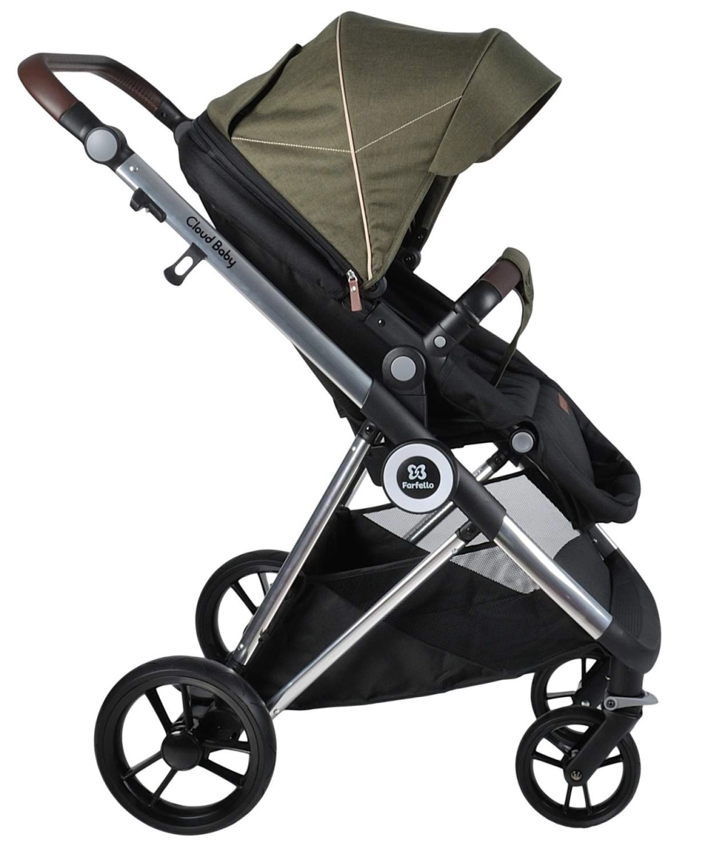 Коляска модульная 2 в 1 Farfello Cloud Baby CB (CB-11 Хаки)