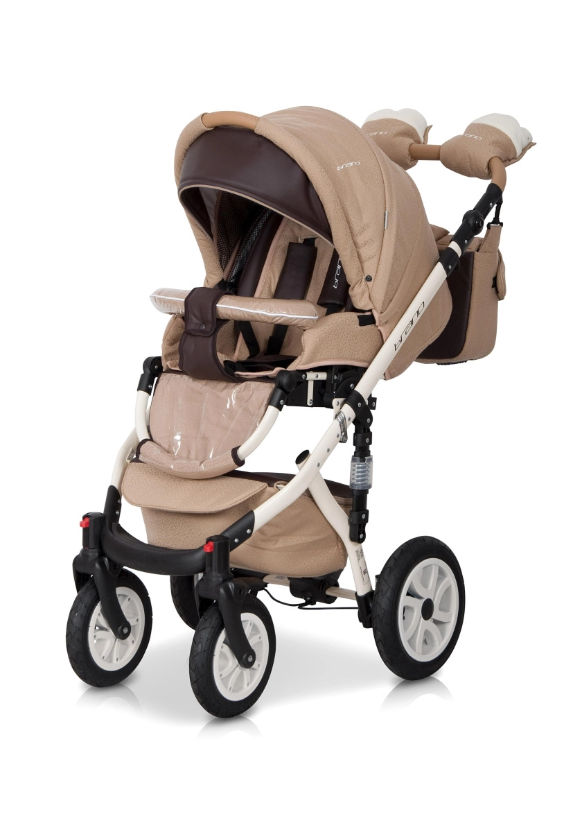 Коляска 2 в 1 Riko Bruno Ecco 12 бежево-коричневый