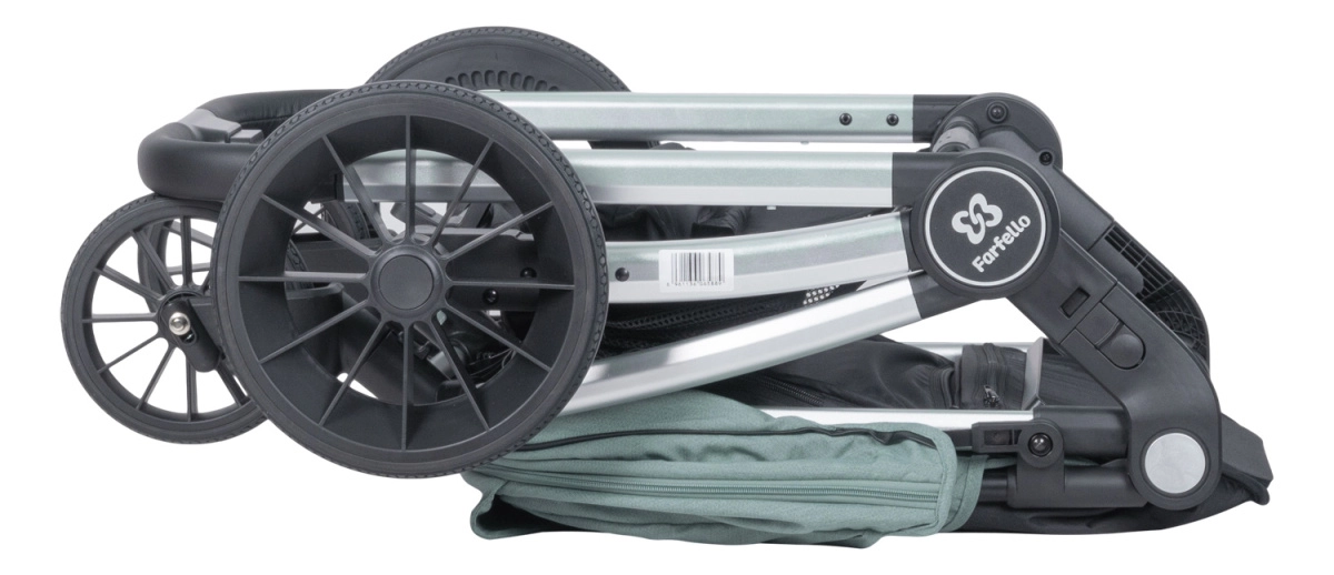 Коляска модульная 2в1 Farfello Baby shell BBS (BBS-15 Green/Зеленый / серебро)