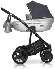 Коляска 3 в 1 Riko Basic Aicon 08 черно-белый