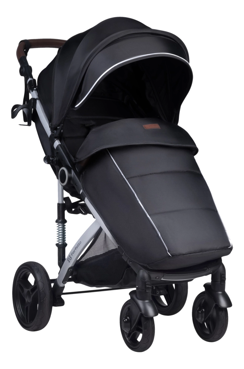 Коляска детская прогулочная Farfello Bino Angel Comfort (Rich black / Черный)