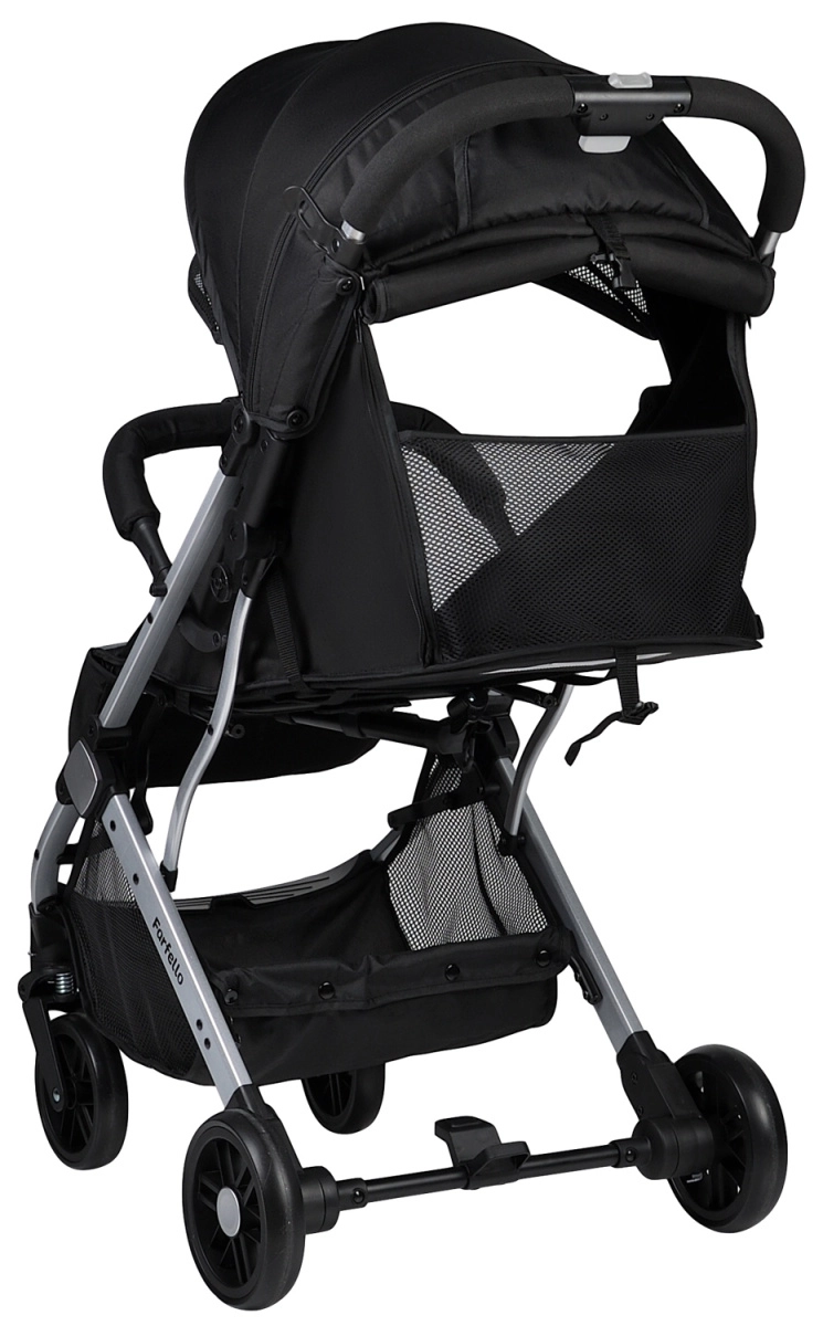 Коляска детская прогулочная Farfello Comfy Go (Black Черный (серебро) CG-35)