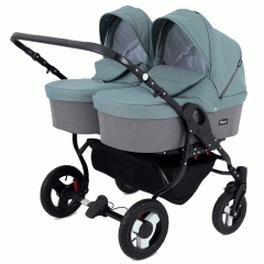 Коляска для двойни 2 в 1 Rant Dream Duo 06 серый-зеленый