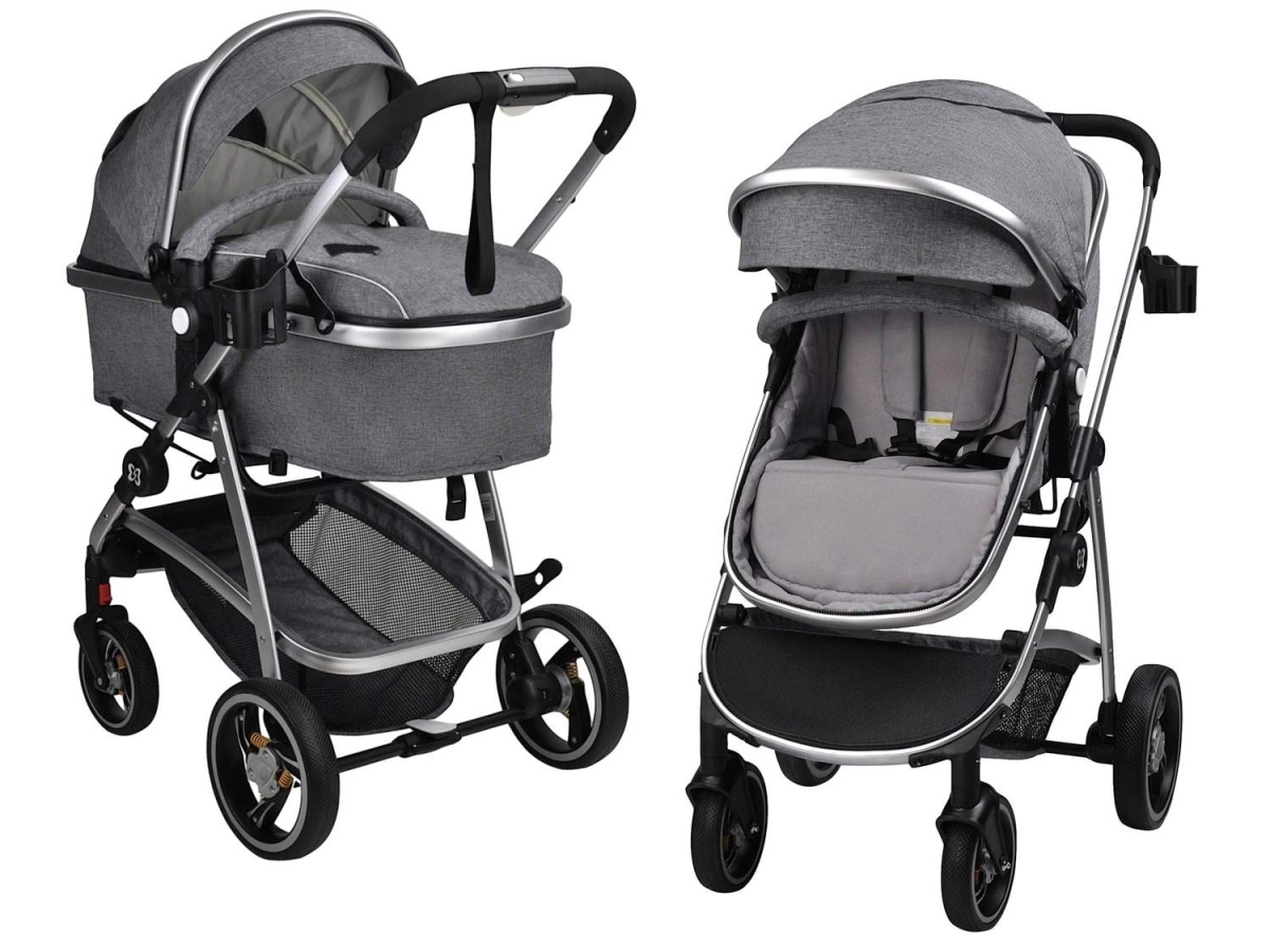Коляска трансформер Farfello Pristina (Серый PS-11)