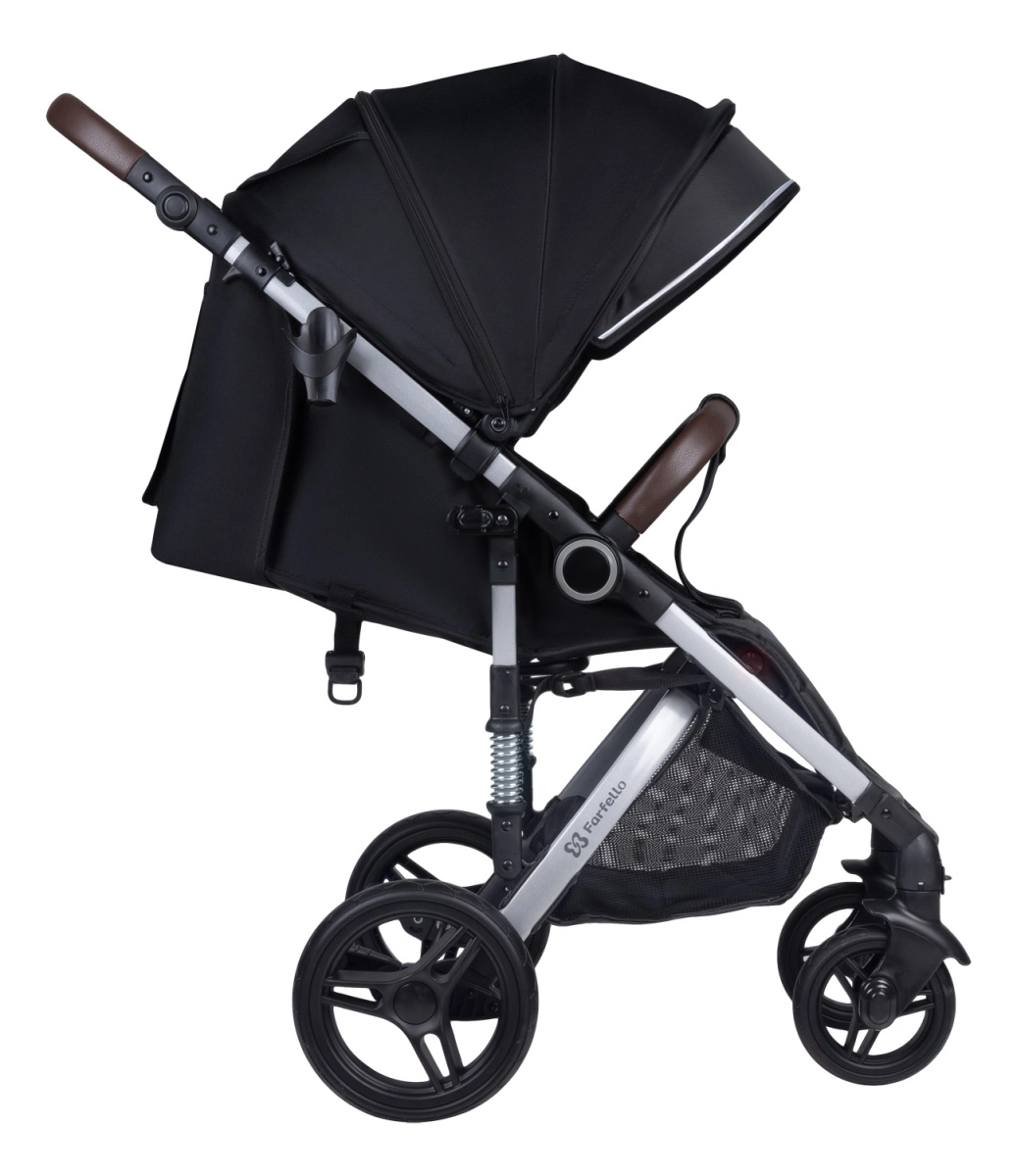 Коляска детская прогулочная Farfello Bino Angel Comfort (Rich black / Черный)