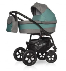 Коляска 2 в 1 Riko Basic Mario 09 серо-зеленый