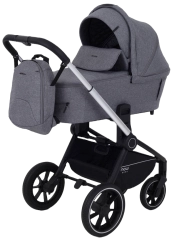 Коляска 3 в 1 MOWBaby ZOOM PU RA087 Silver Grey