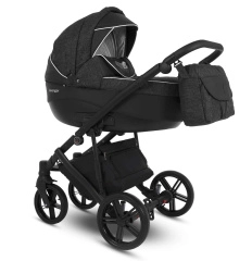Коляска Camarelo Avenger 2 в 1черный меланж/черная экокожа