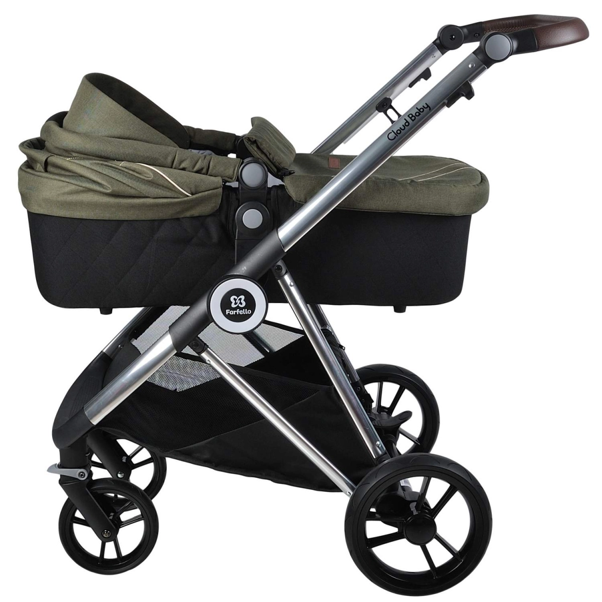 Коляска модульная 2 в 1 Farfello Cloud Baby CB (CB-11 Хаки)