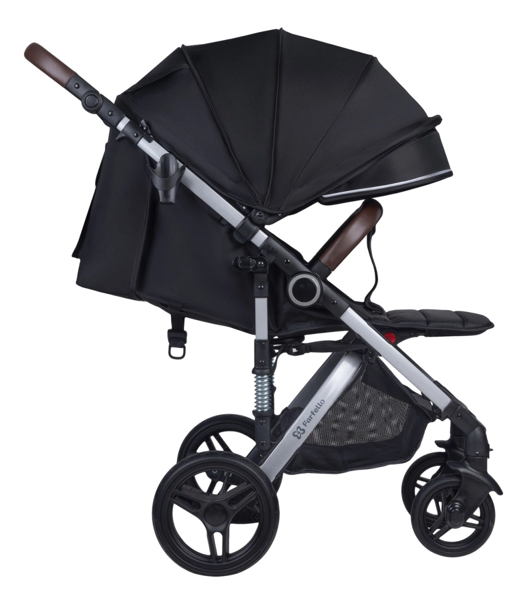 Коляска детская прогулочная Farfello Bino Angel Comfort (Rich black / Черный)